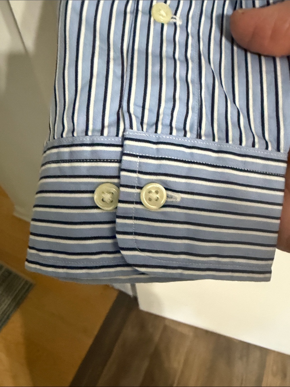 Ralph Lauren Blue & White Striped Button-Down Shirt - Picture 6 of 12